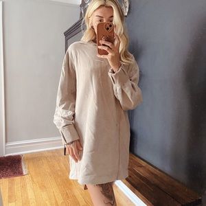 COLLUSION longline camel hoodie